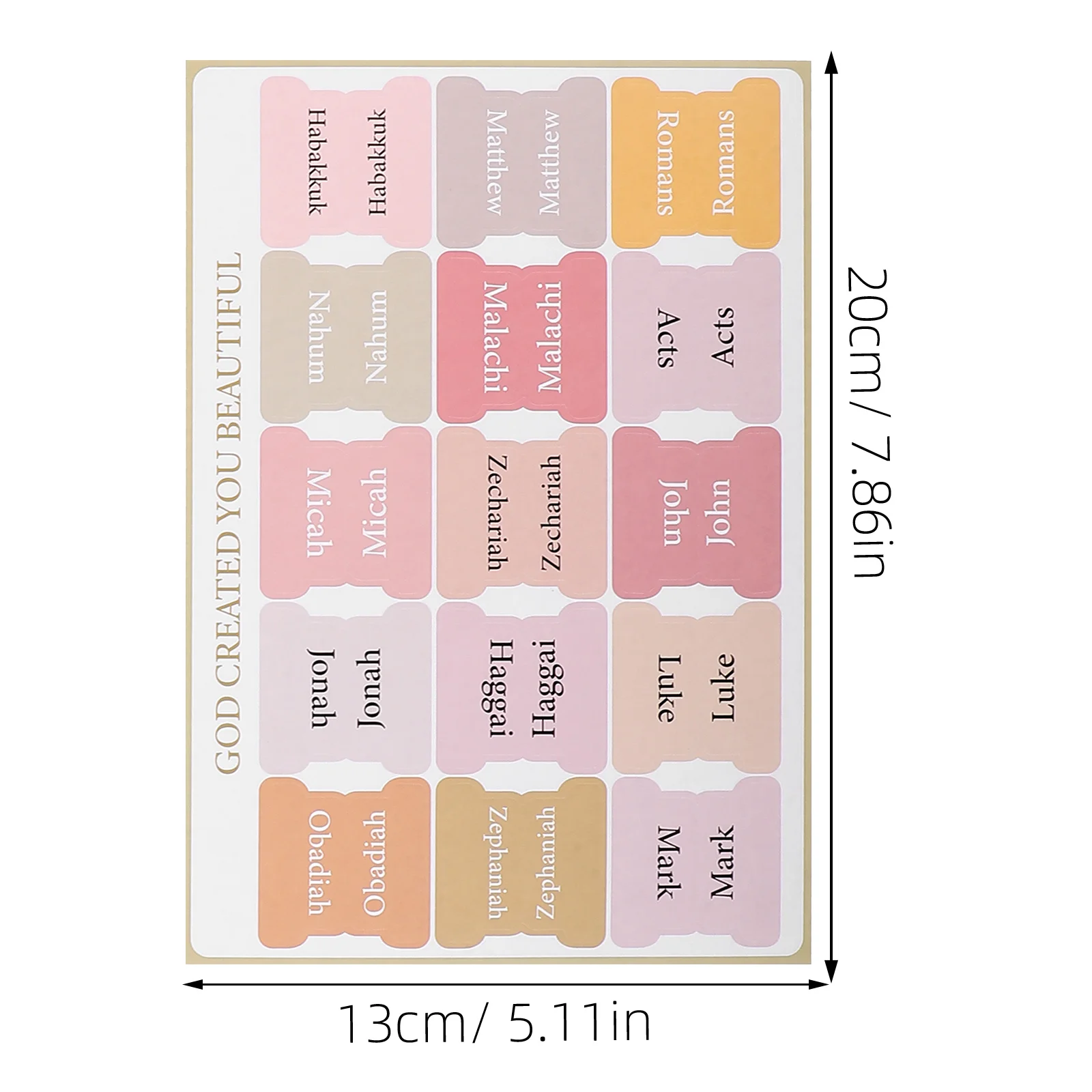 5 Sheets Bible Stickers Tabs Index Labels for Women Study Bibles Organized Scripture Access Simple Color Design Long-Lasting