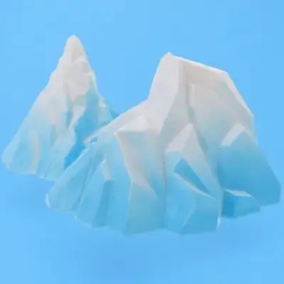 

2Pcs Aquarium Floating Iceberg Decoration Realistic Floeberg Ornament Fish Tank Landscaping Decor Resin Mini Floeberg