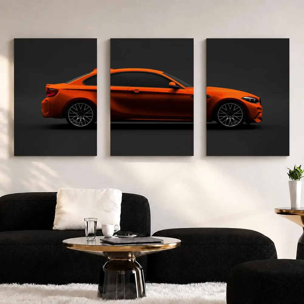 M2 Sports Coupe Framed Wall Painting Ready to Hang Canvas Poster for Bedroom Living Room Hallway Home Decor Gift