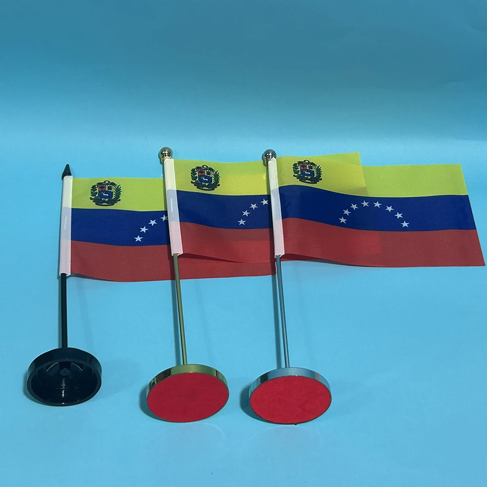(SKY FLAG)Office Desk Flag Of Venezuela flag 14x21cm polyester VE VEN Venezuela National Flag Desk Ornaments Flags
