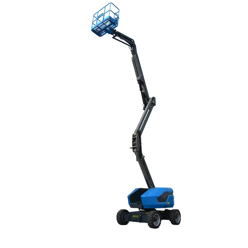 8-16M Self-Walking Hydraulic Articulating Boom Lift Aerial Work Platform Cherry Picker with Foldable Scaffolding System