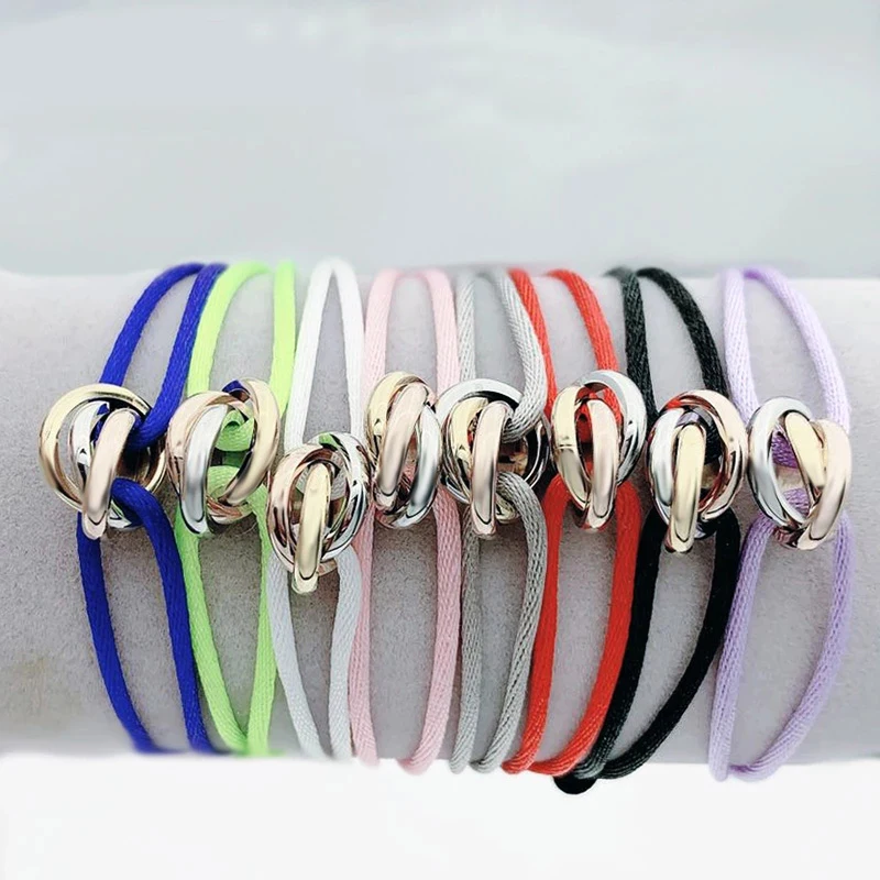 Imagem -04 - Fita de Lace up Chain Bracelet para Homens e Mulheres Fivelas de Metal Multicolor Tamanho Ajustável Unisex Novo Quente Aço Inoxidável