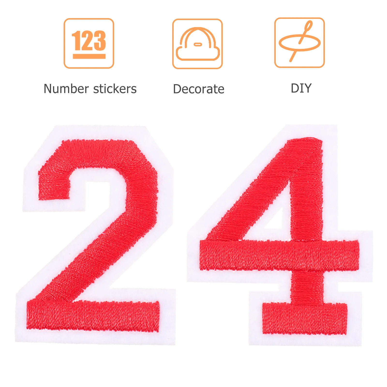 

2Sets Self Adhesive Number Stickers Black Fabric DIY T-Shirt Football Sports Shirt Pants Numbers Football Stickers