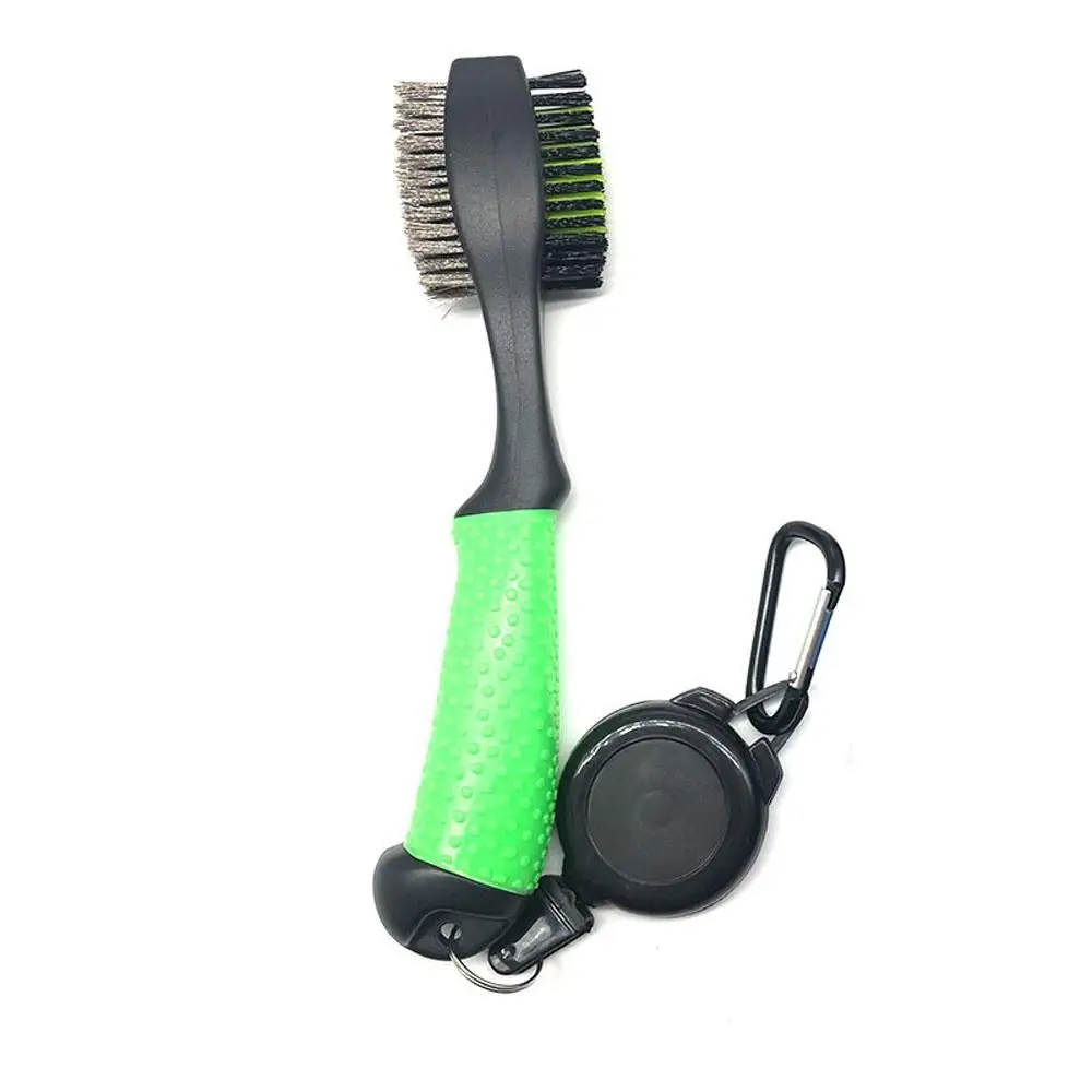 2 Sided Retractable Cleaner Golf Sporting Goods Golf Club Brush Golf Accessories Retractable Groove Cleaner Sharpener Tool