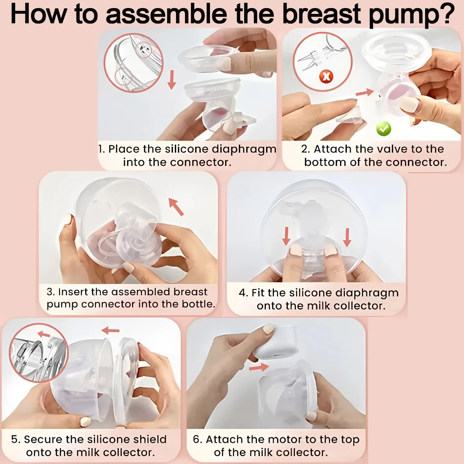 1PCS Wearable Breast Pump Automatic Breast Milk Machine Hands-Free Electric Breast Pumps Breastfeeding Milk Collector Portable