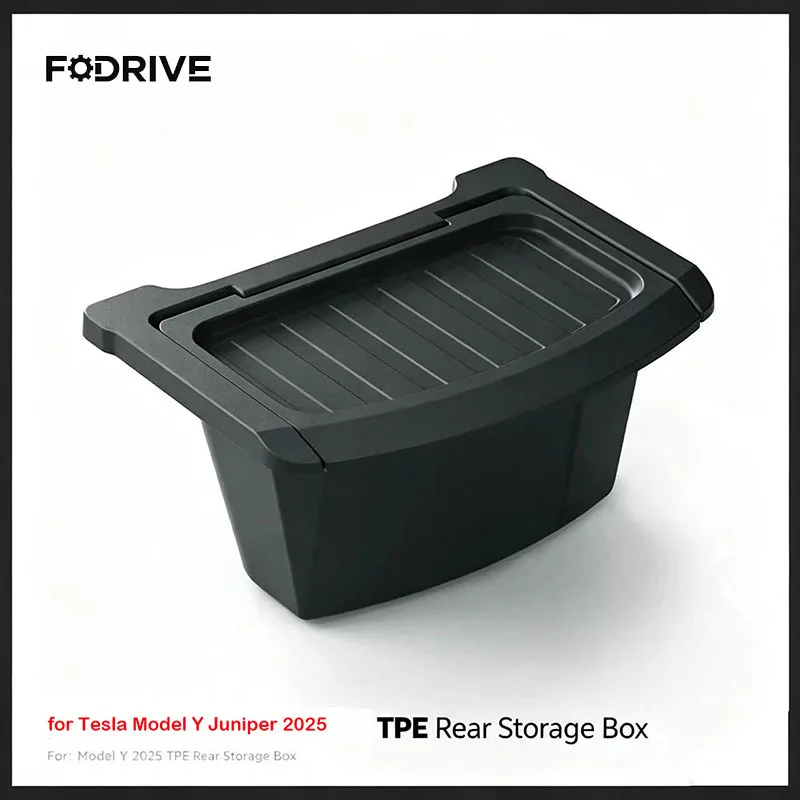 for Tesla Model Y Juniper 2025 2026 Car Storage Box Below The Rear Air Outlet Accessories Organizer Case With Lids