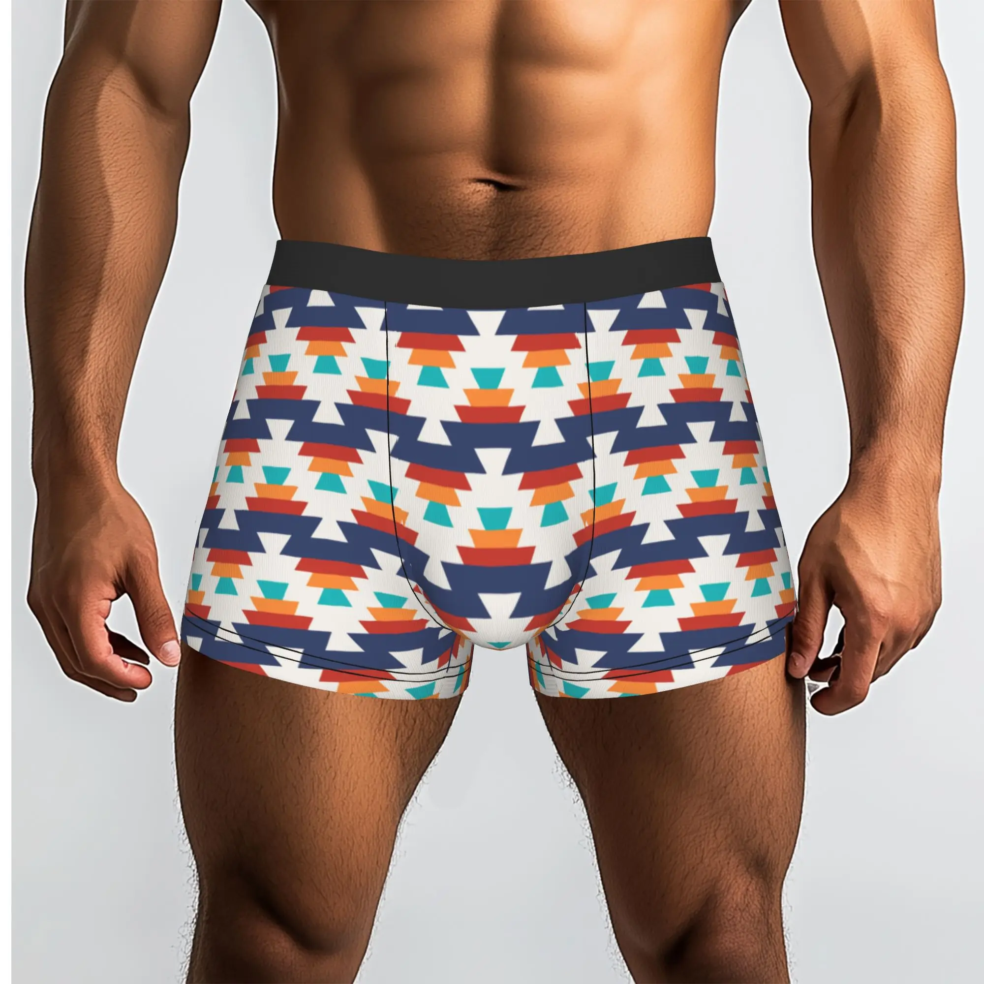 Custom Colorful Aztec Geometric Chevron Zigzag Pattern Boxers Shorts Men's  Briefs Underwear Novelty Underpants