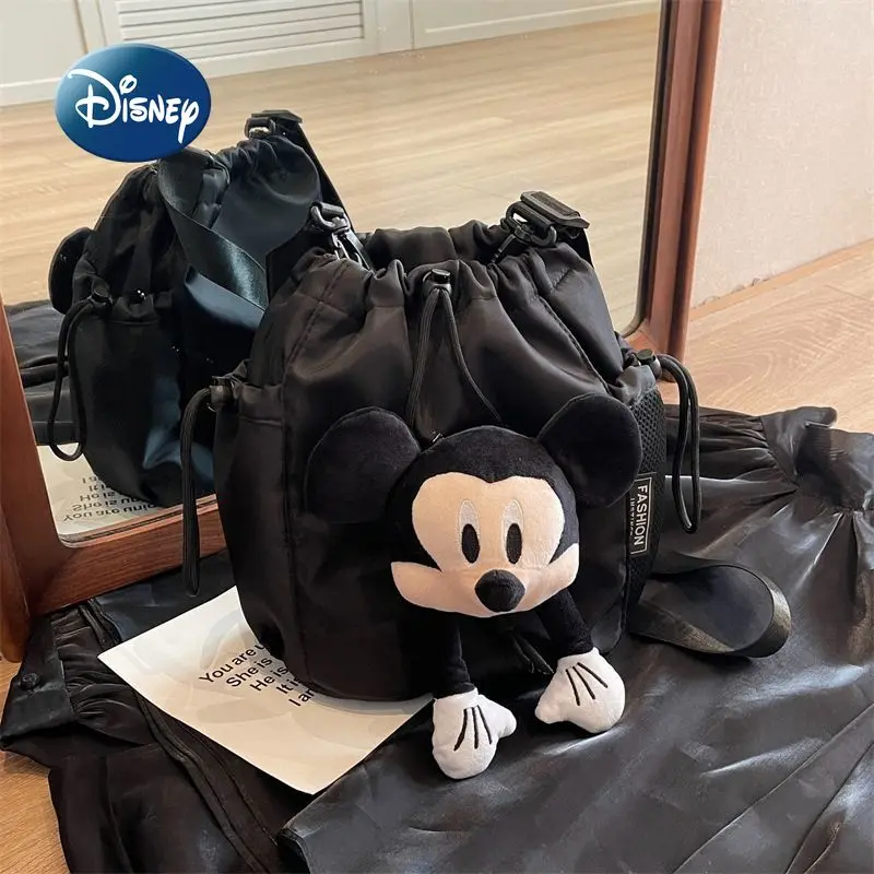 

Disney Mickey New Women's Shoulder Crossbody Bag Cartoon Drawstring Fashion Women's Shoulder Bag High Quality Casual Women's Bag