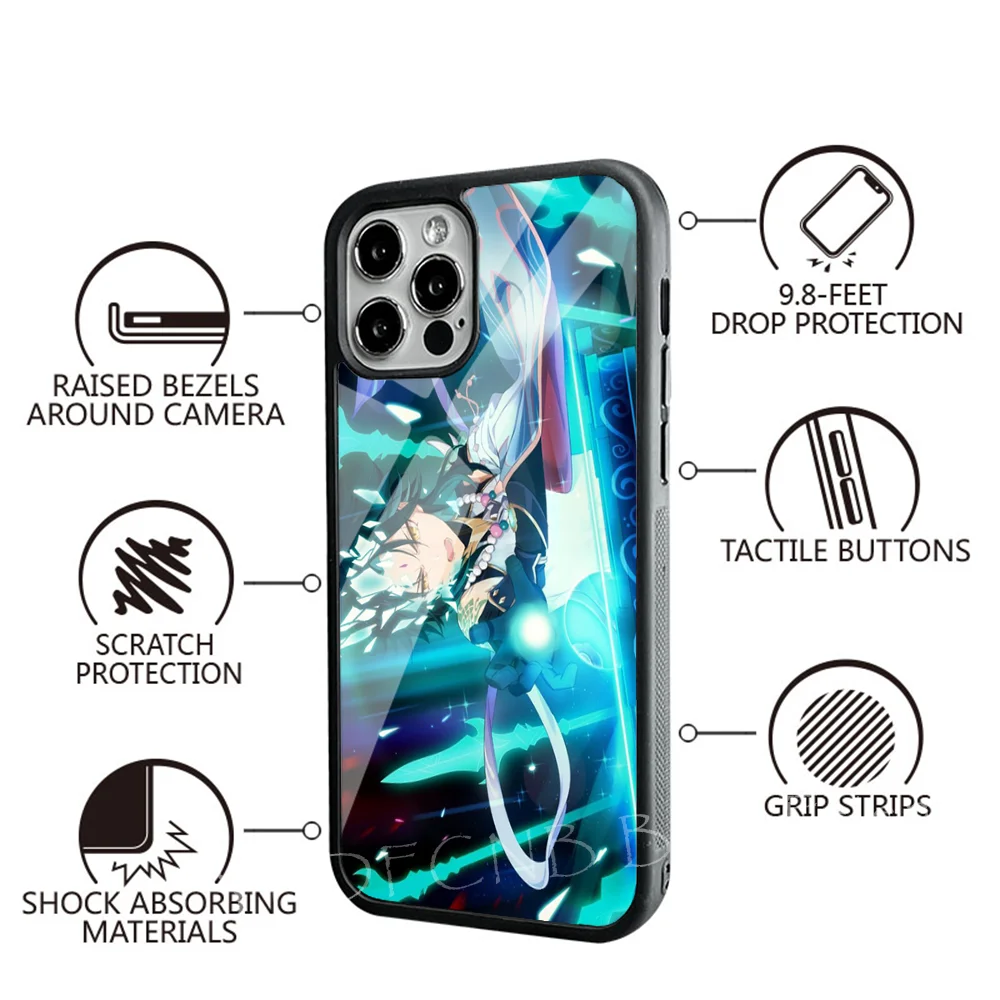 Xiao Genshin Impact Phone Case Strong Magnetic For IPhone 15 14 13 Pro Max Alex Mirror For Magsafe Wireless Charging Cover image 2