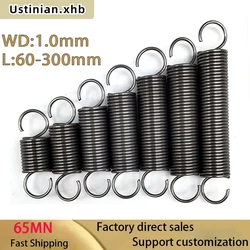 1Pc Wire Diameter 1.0mm,1.5mm,2.0mm,2.5mm, Tension Spring 65MN Open Hook Pullback Spring ,Coil ExtensionSprings,Draught Spring