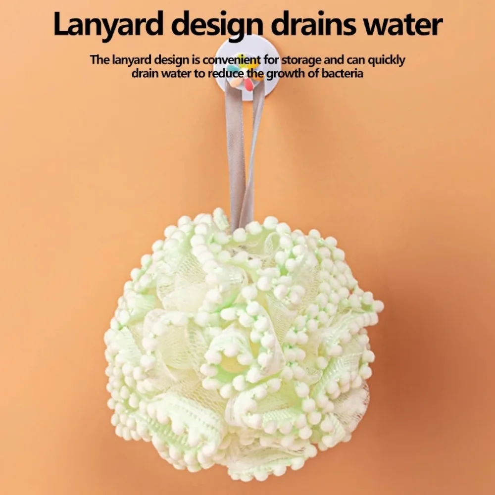 لينة الاستحمام زهرة رغوة الإسفنج فقاعة Wisp للجسم التقشير دش زهرة شبكة الكرة الجسم غسل الجلد نظافة لوازم الحمام