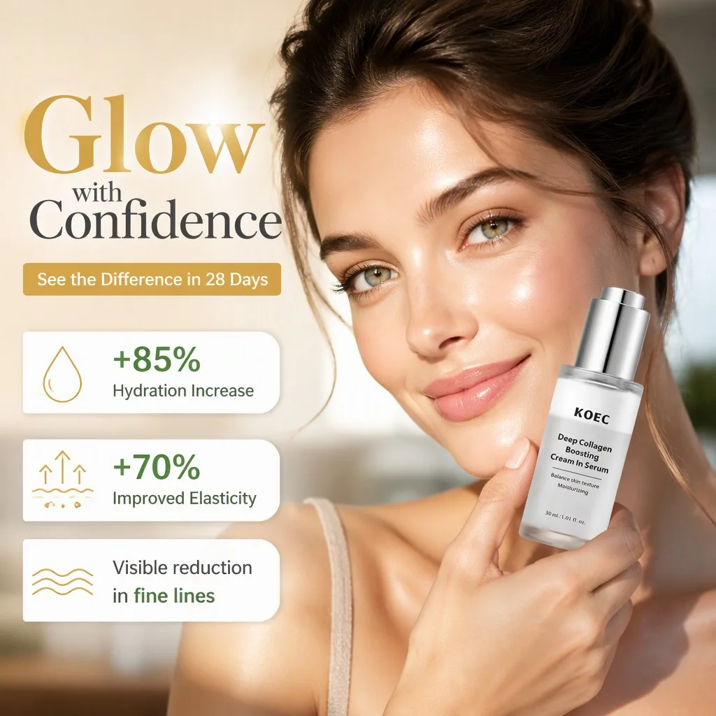 Retinol Collagen Peptide Skincare Set Capsule Cream Serum Hyaluronic Acid Firming Moisturizer Fine Lines Elasticity