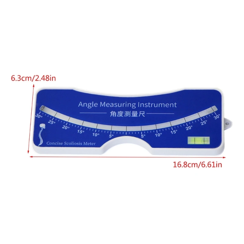 Scoliometer, Easy to Use Scoliosis Meter ABS Housing 0 to 30 Degree for Home Use Back and Spine Scoliosis Diagnosis