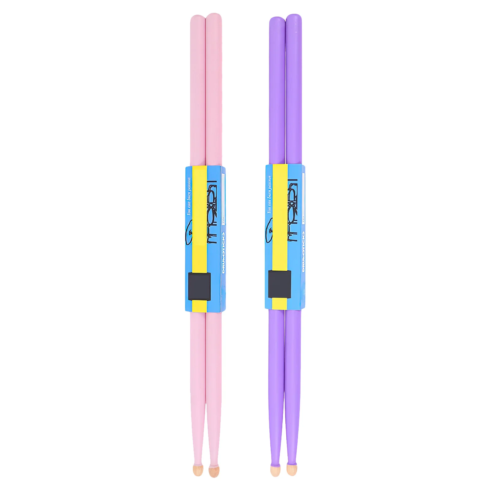 

4pcs Maple Drumsticks Slip-Resistant Wood Drum Sticks Lightweight Durable Smooth Surface Comfortable Grip All Drum Styles