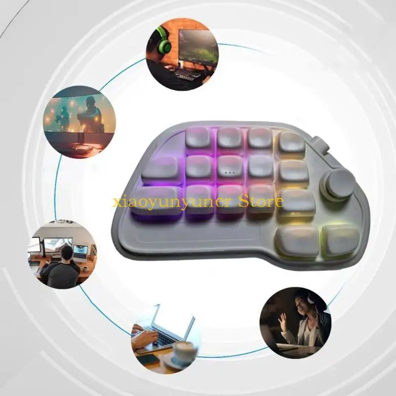 17 Key Mini KeyPad Support Color Readlight e Wireless Hot Swappable per il gioco P9JB