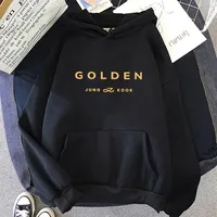 2024 JungKook Golden Hoodie Women Aesthetic Next To You Hoodies Unisex Album Letter Print Fashion Pullovers Sweatshirts Korea