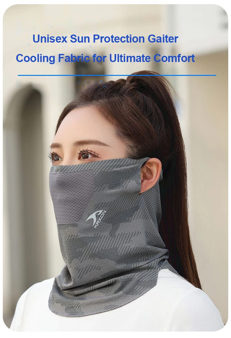 Nackenwärmer, Sonnenschutz-Gesichtsmaske für Radfahren, Frühling und Sommer, atmungsaktiv, zum Angeln, Wandern, Ohrhänger, Sport, Unisex, kühlende Gesichtsbedeckung – Detail 3
