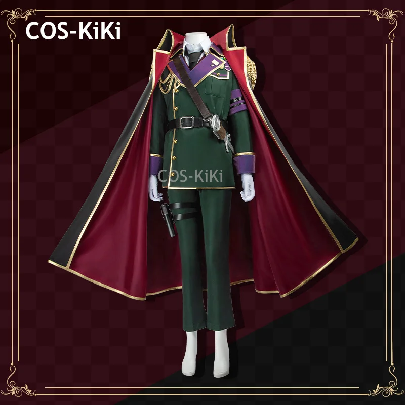 COS-KiKi Vtuber Nijisanji Kenmochi Toya New Clothes Game Suit Military Uniform Cosplay Costume Halloween Party Role Play Outfit