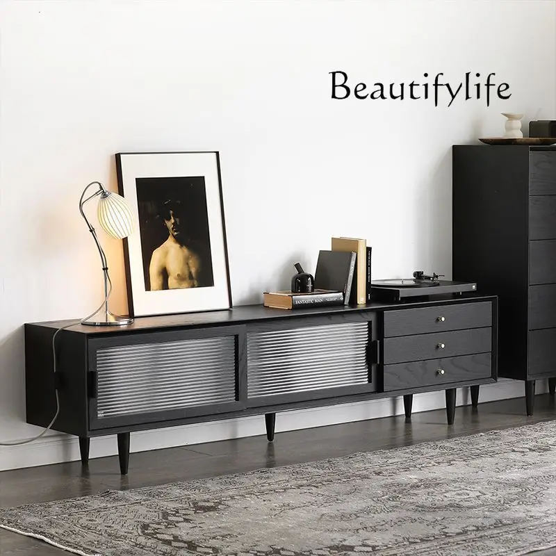 

muebles para hogar Nordic all-solid wood TV cabinet living room simple modern light luxury household small apartment storage cab