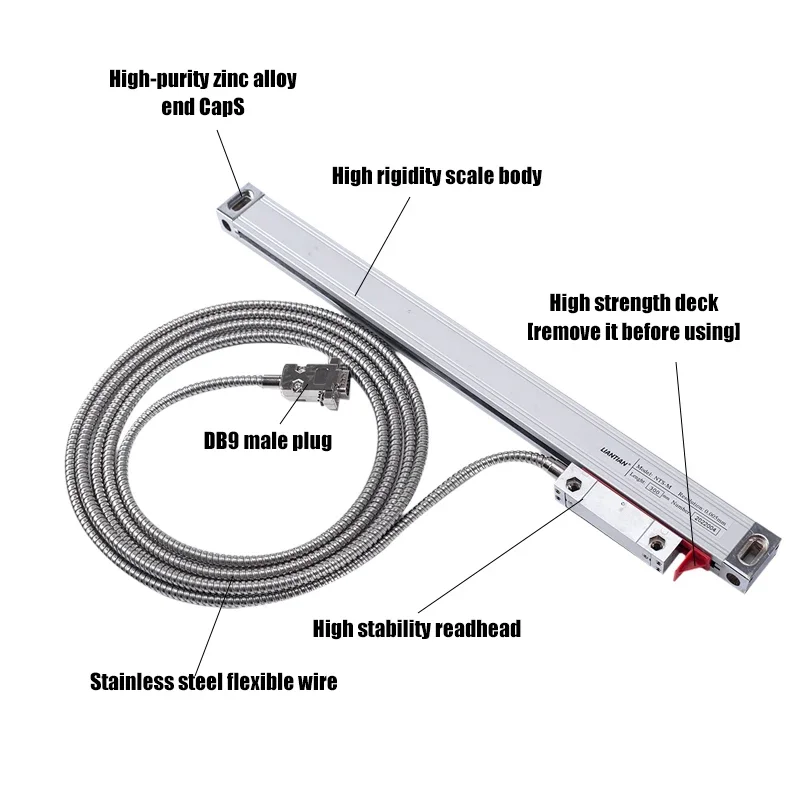 DRO-2V Digital readout Display AC90-260V & 2 Pieces 0-1000mm Linear Glass Scale Encoder Grating Ruler For Lathe milling machines
