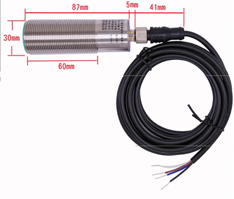 M30 ultrasonic sensor  displacement distance  analog voltage and current output proximity switch adjustable within 2M