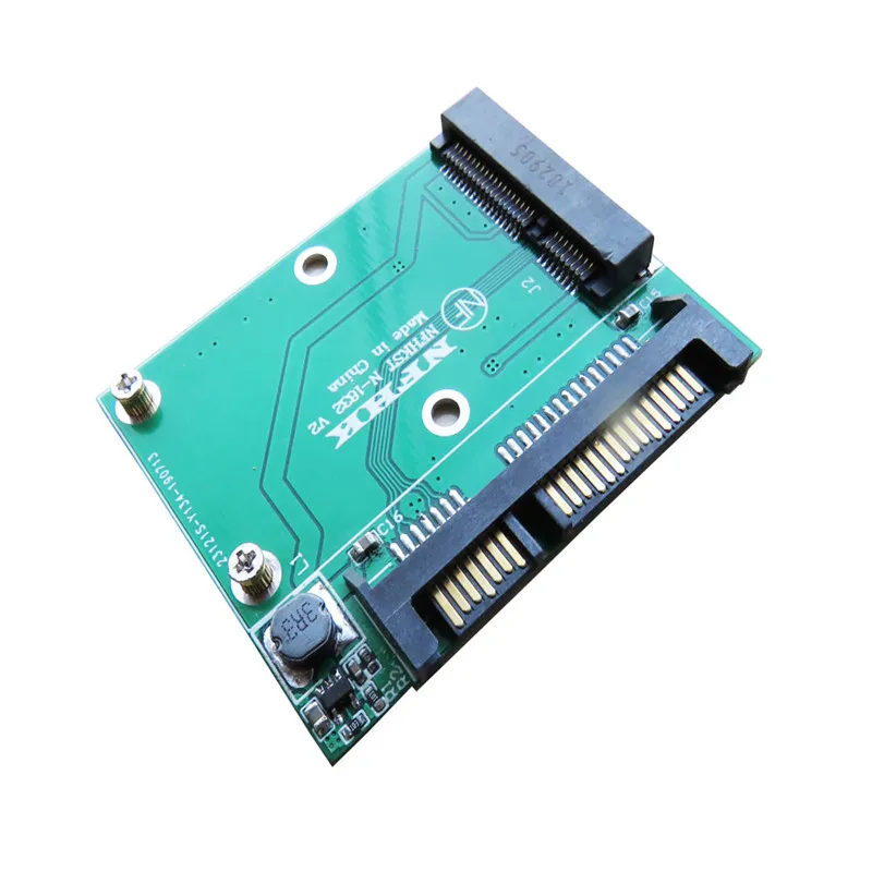 Schakelende voeding versie mSATA SSD naar 2,5" SATA halve hoogte 2,5 inch SATA adapterkaartadapter