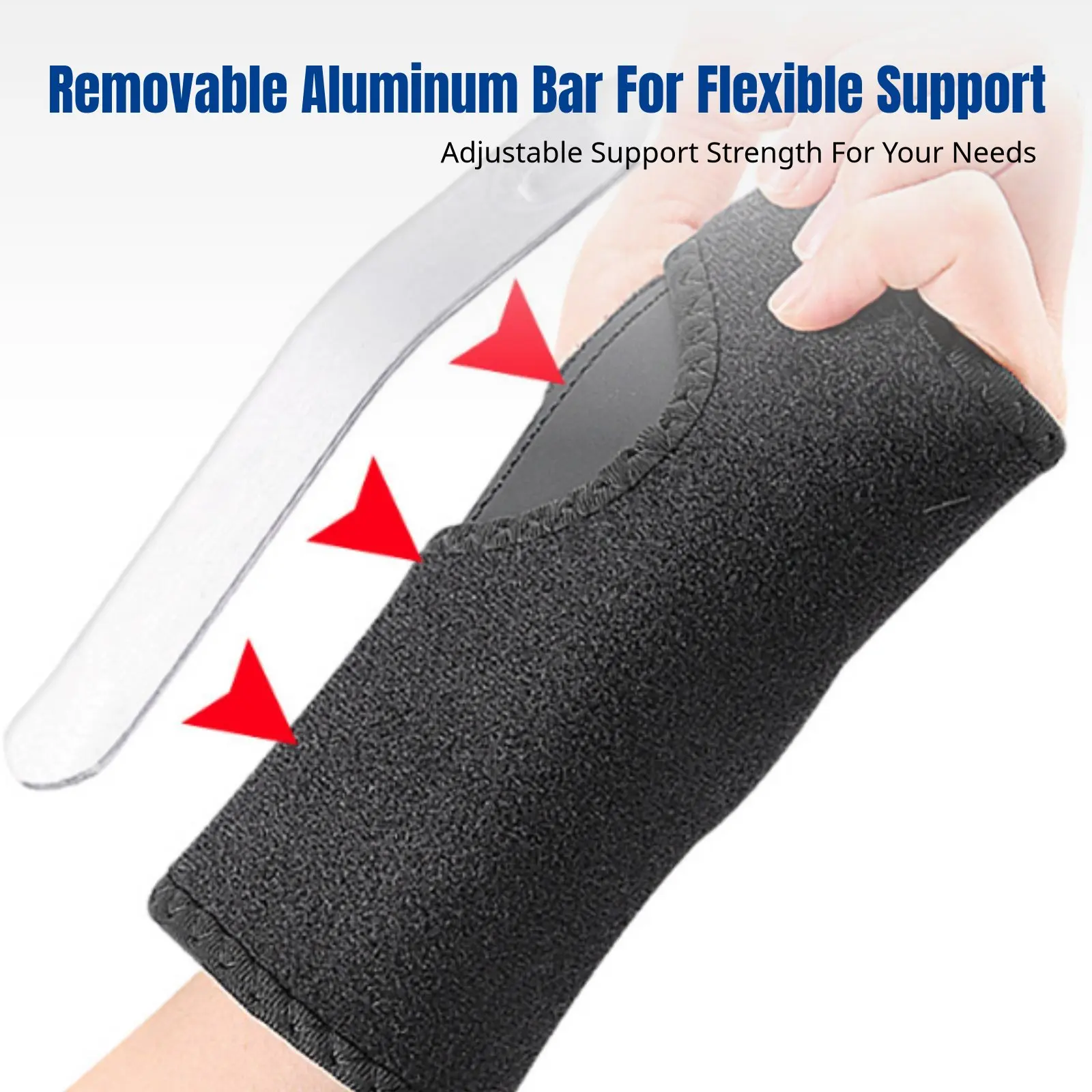 

Sports Wrist Support, Adjustable Compression Bandage, Steel Plate Stabilizer, Ergonomic Design for Men and Women, Ideal