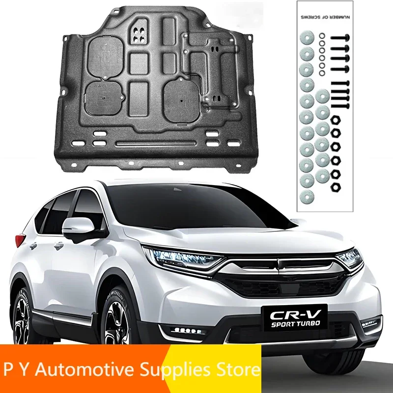 For Honda CRV Hybrid 2017-2021 1.5T Engine Guard Board Splash Shield Mud Fender Plate Cover Black Car Mudflap Mudapron Mudguard