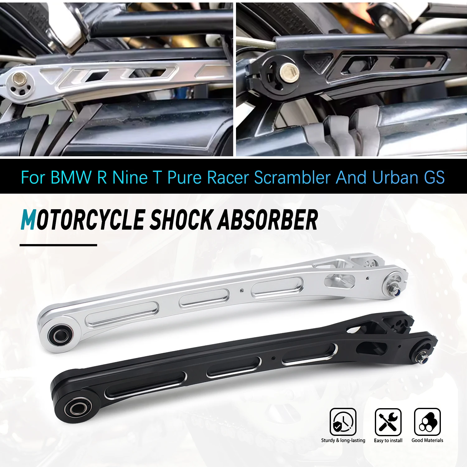 

For BMW R Nine T Pure Racer Scrambler and Urban GS 2013- 2024 Motorcycle Struts High-Strength CNC Aluminum Motorbike Accessories