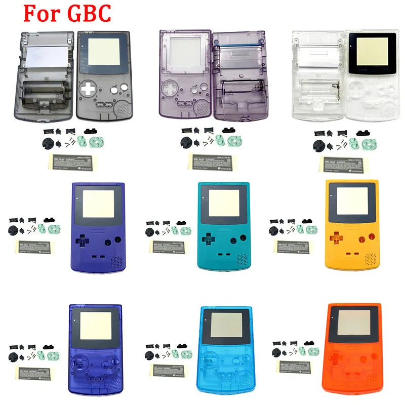 جديد كامل الإسكان شل ل Nintend Gameboy غبا قذيفة غطاء واقٍ مزخرف لهاتف آيفون مع شاشة عدسة استبدال ل عبة فتى مسبقة وحدة الإسكان