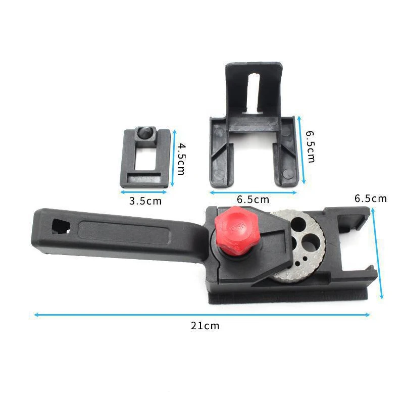 Adjustable Wood Dowel Punch Locator Aluminum Pocket Hole Jig Doweling Jig Kit Cabinet Hole Drill Guide Tool ith 6/8/10mm