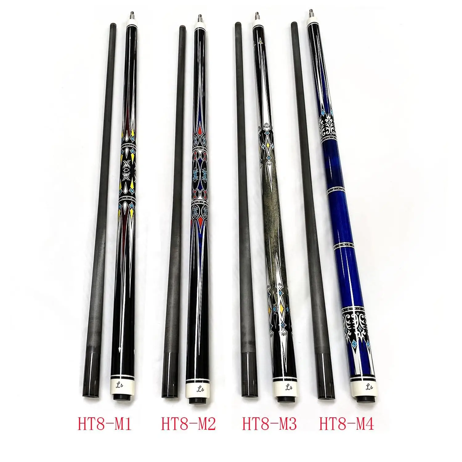 High Quality  Handmade 1/2-pc  58inch  12.5mm Tip  Carbon Shaft  Maple Wood Butt  Billiard Pool Cue Stick  On  Sale