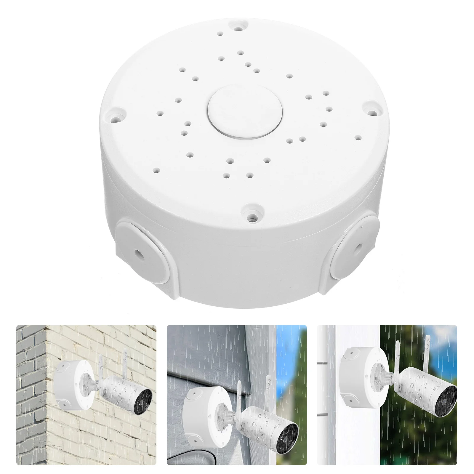 

4 Pcs Hemisphere Bracket Wire Cover Weatherproof Outlet Cord Protector Outdoor Plastic Cable