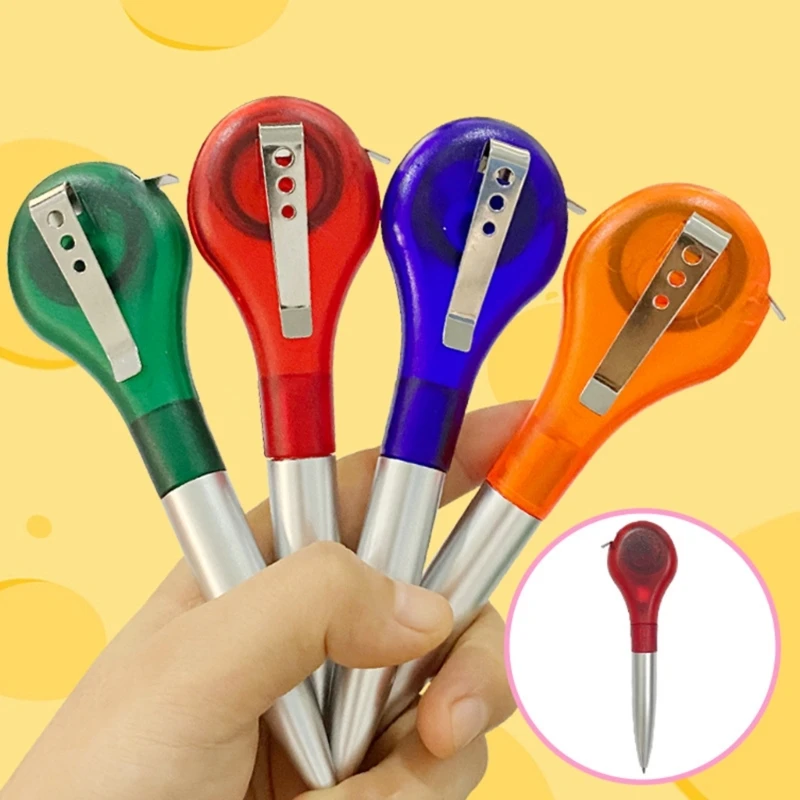 4 Pieces 2 in 1 Tape Measure Pens Multifunctional Ballpoint Pen Ruler Tape Measure Pens Tape Measure in One Writing Pen
