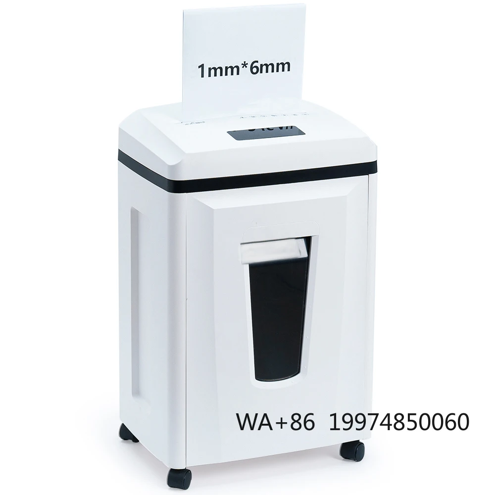 

P6 Level Commercial Manual Paper Shredder 5 Sheets High Security 23L Mobile Castor Suitable for Bank Office Waste Paper Shred