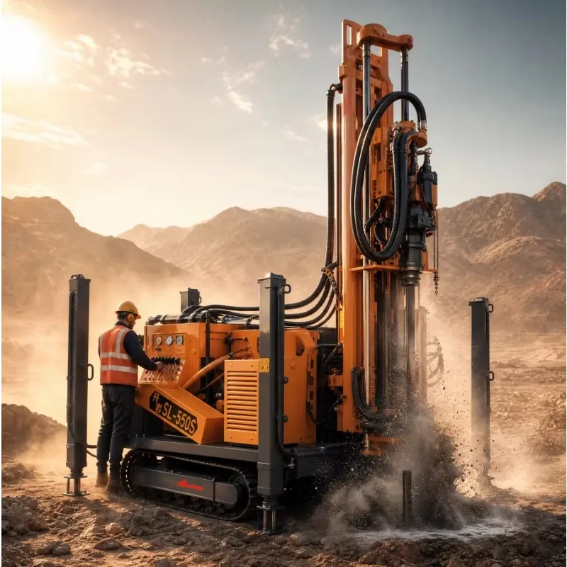100m Portable Well Drilling Machine Water Borehole Drill Rig Electric Hydraulic for Household Backyard Water Supply Use Site