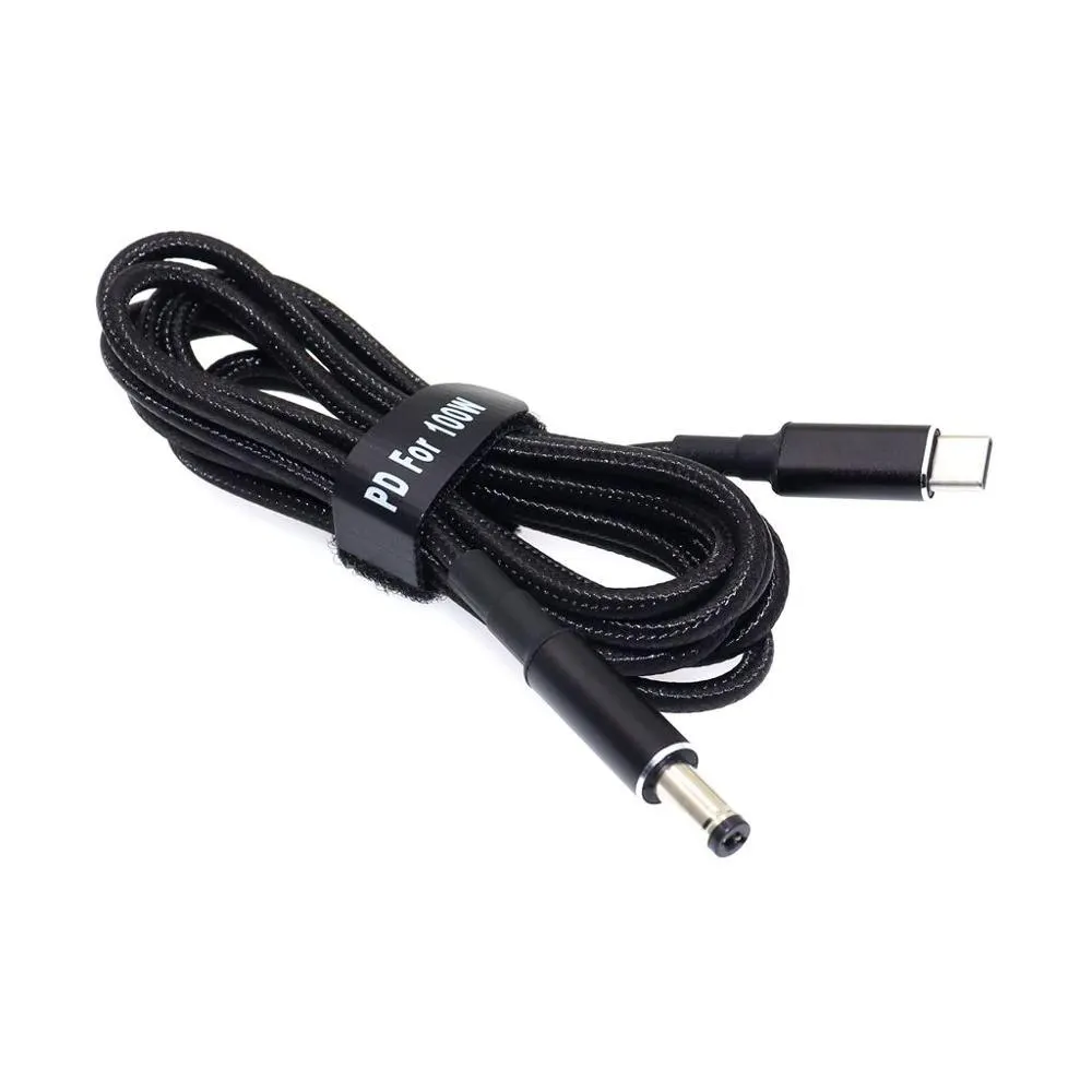 1,8 m USB 3.1 typu C do DC 5,5 * 2,1 MM PD Emulator Trigger Charge Cable, USB-C do 5521 100 W kabel 5A