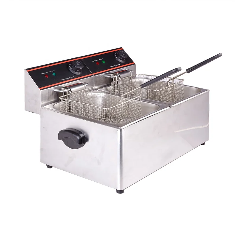 

2022 Commercial CE Approved Standing Electric Professional Deep Fryer Frying Machine Double Electric Fryer