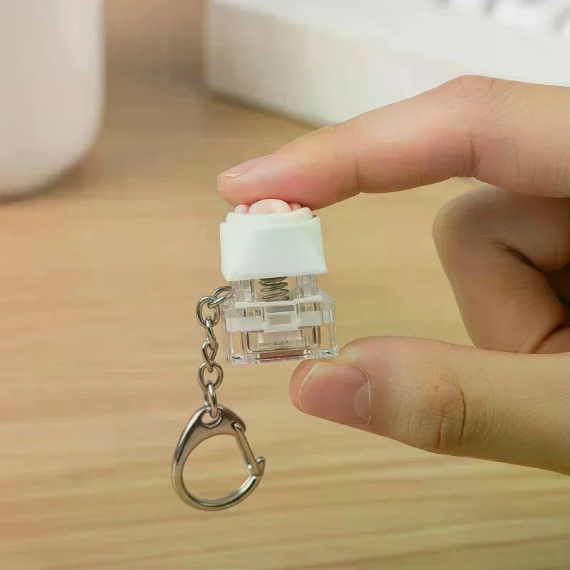 LED Cat Claw Keychain Keyboard Button Fidget Toy Unique Stress Relief Sensory Gift for Work Commute Travel