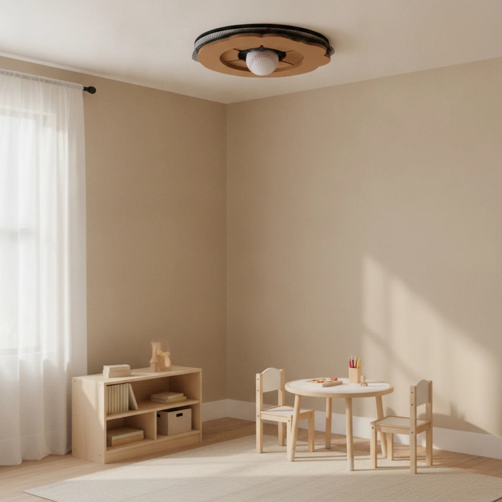 Ceiling-Mounted Catching Hoop Lightweight Ceiling-Mounted Baseball Practice Hoop with Training Ball Fielding Training Aid Sturdy