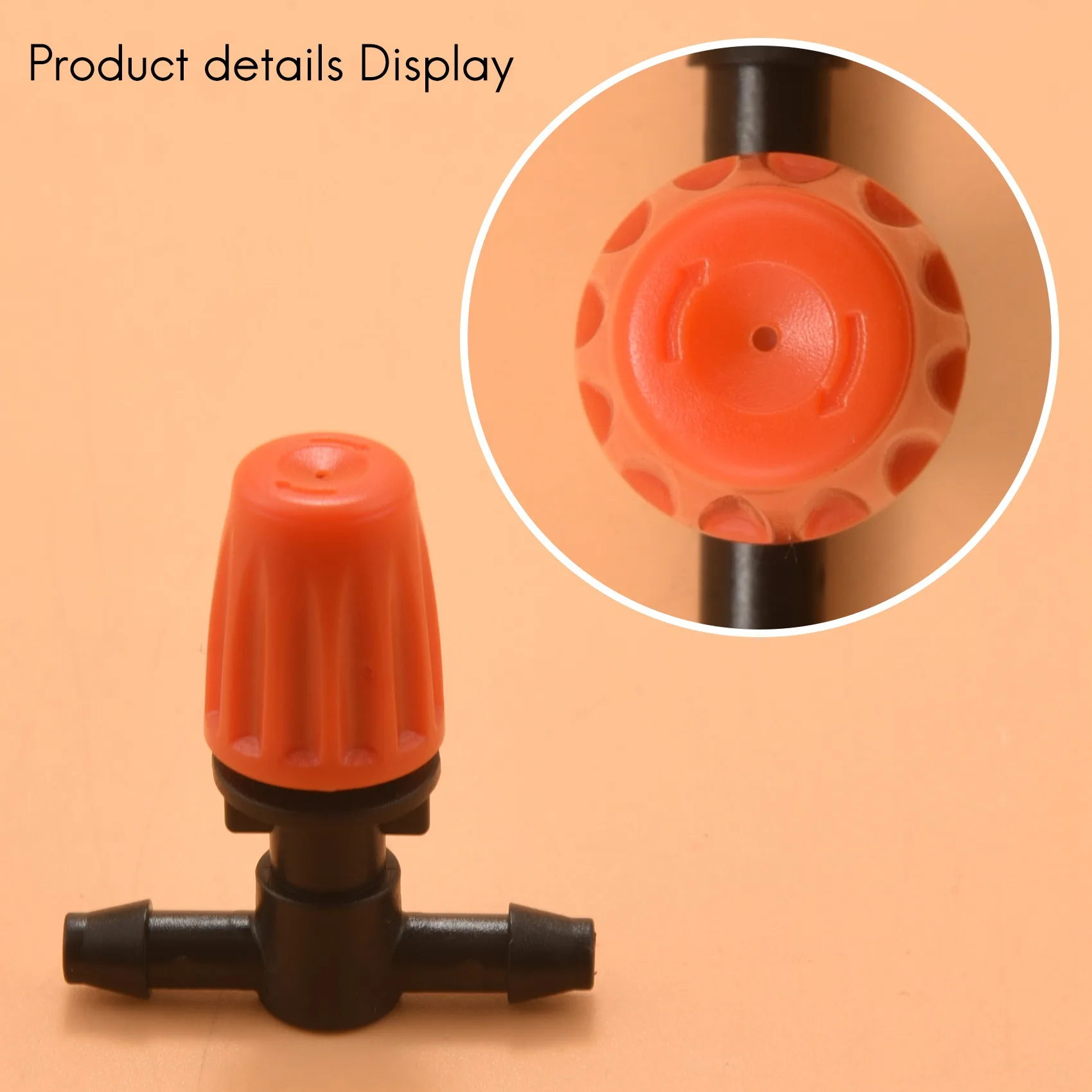 A98E-50 Pcs Three-Way Atomizing Nozzle, Adjustable Mist Nozzles, Drip Irrigation Emitters, Greenhouse Watering System