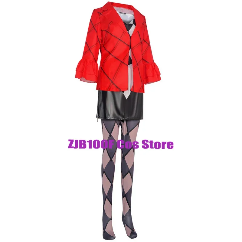 

ss23 Косплей Аниме Леди Костюм Красное Пальто Юбки Костюм Гага Комплект Одежды Хэллоуин Вечеринка Ролевая Игра Костюм Клоуна для Женщин