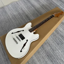 High quality Semi-hollow jazz electric guitar,AAA rosewood fingerboard,ABR-1 bridge,High grade charcoal-roasted maple neck