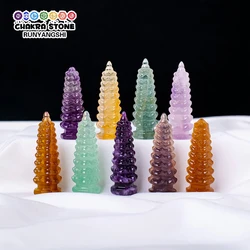 천연 크리스탈 원창 타워 크리스탈 탑, 학생 선물, 사무실 학교 공부 가정 용품, 1PC