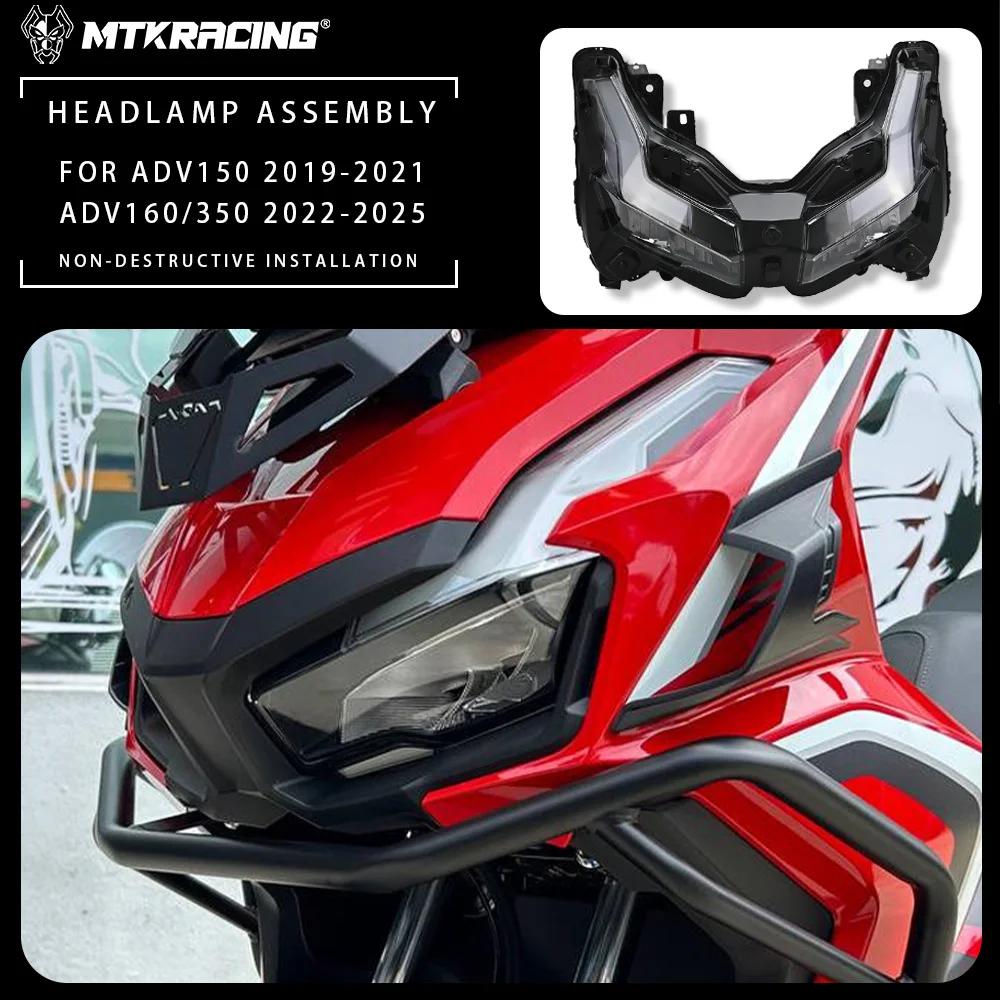 

For HONDA ADV 150 2019-2021 /ADV160 ADV 350 2022-2025 Motorcycle Led Lights Waterproof Headlight Front Light Lamp Head Lamp