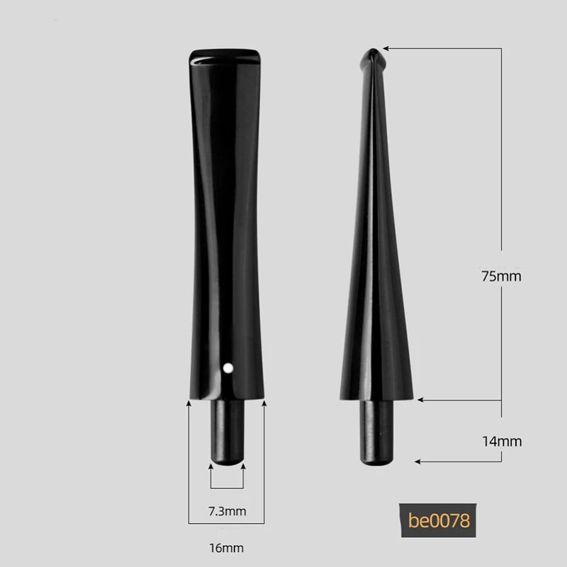 3MM Smoking Pipe Straight Pipe Mouthpiece Acrylic Mouthpiece For DIY Wood Tobacco Pipe Accessory