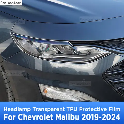 CHEVROLET MALIBU 2019-2024 자동차 외장 헤드 라이트 안티 스크래치 프론트 램프 투명 TPU 보호 필름 액세서리