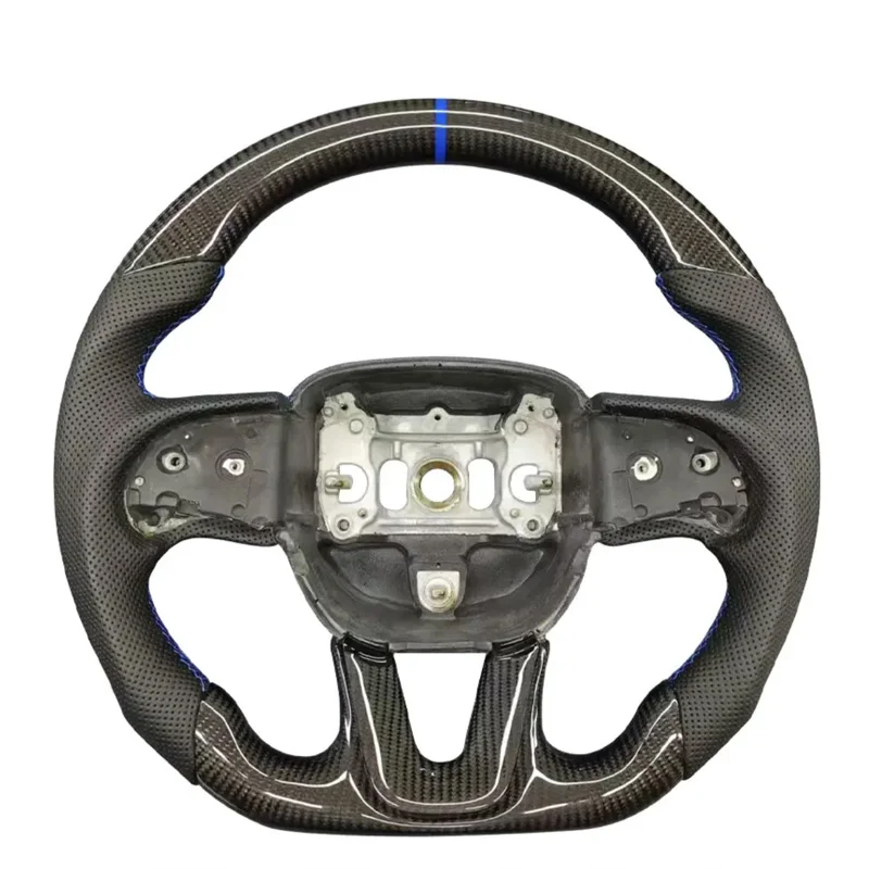 Real Carbon Fiber Fit For Dodge  2015-2020 Challenger Hellcat Charger Durango SRT Steering Wheel Car Steernig Wheel