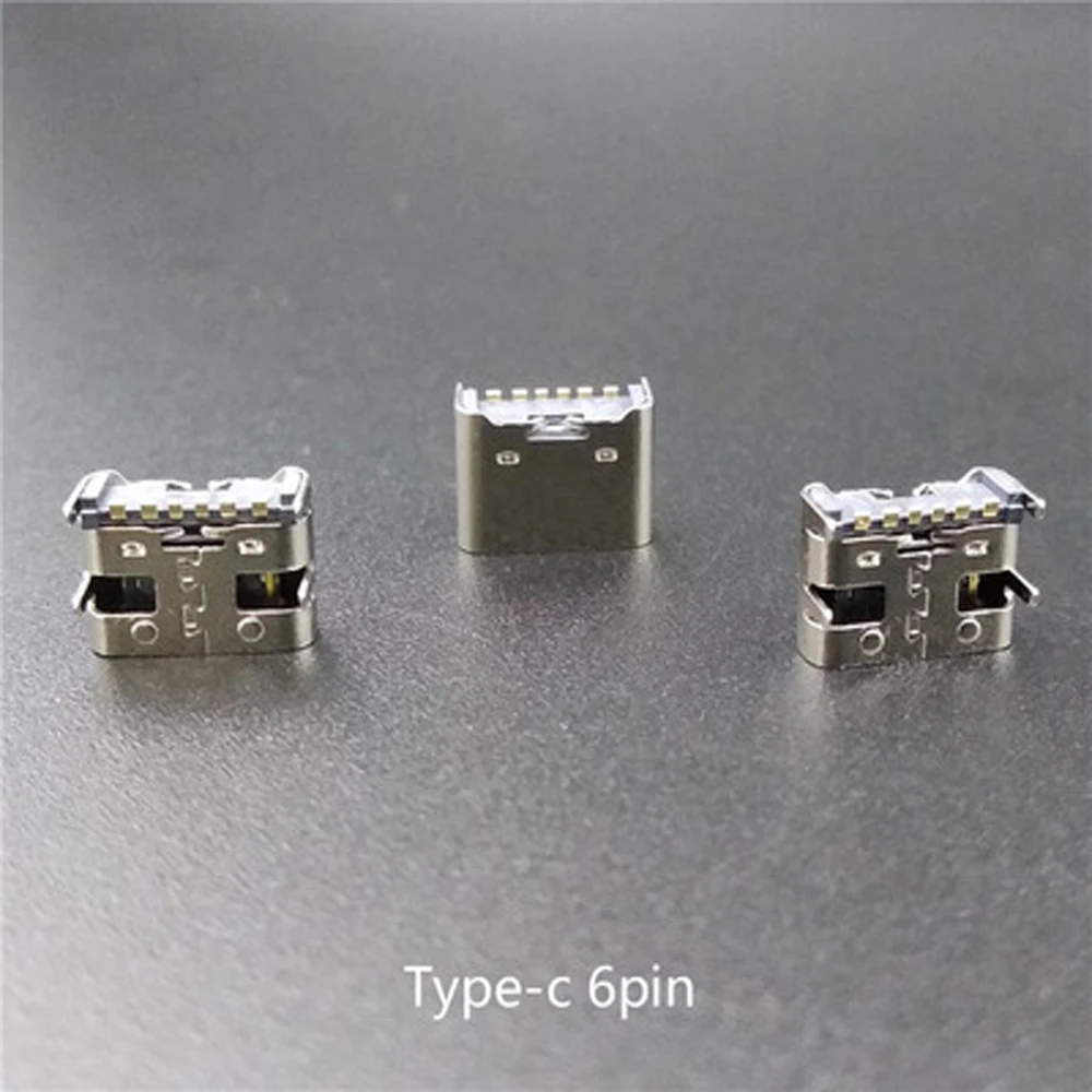 ارتفاع الحالي لتقوم بها بنفسك الهاتف المحمول USB 3.1 6 دبوس مصلحة الارصاد الجوية DIP شحن المقبس موصل سالب نوع-C أنثى نوع C موصل مقبس #4