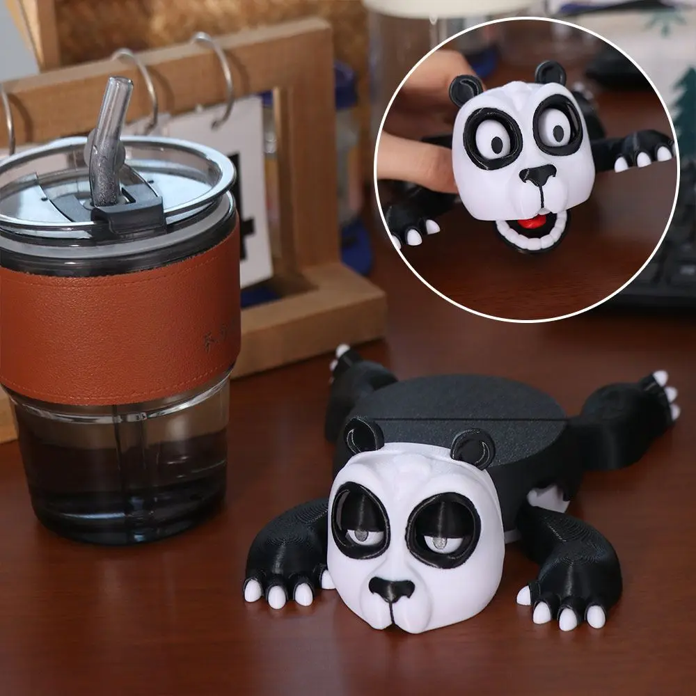 

Anti-scald Panda Cup Pad Funny Expression Ornament Coffee Mug Drinks Holder Plastic Insulation Cup Pad Quirky Toys Office